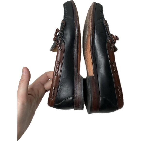 VTG Allen Edmonds Mens Moccasin Loafers Shoes Woodstock Black Brown 9 B - Picture 6 of 9